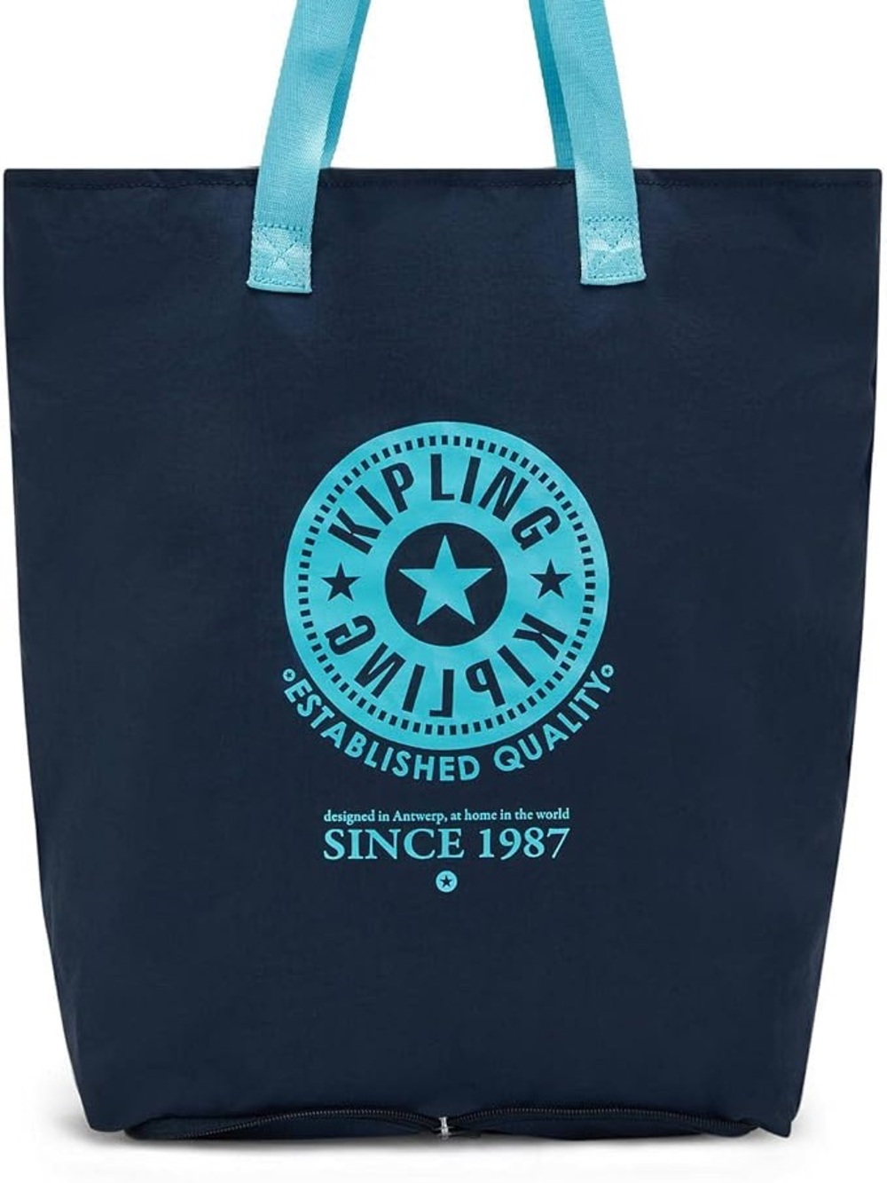 Kipling Hip Hurray Packable Tote Bag in True Blue Color